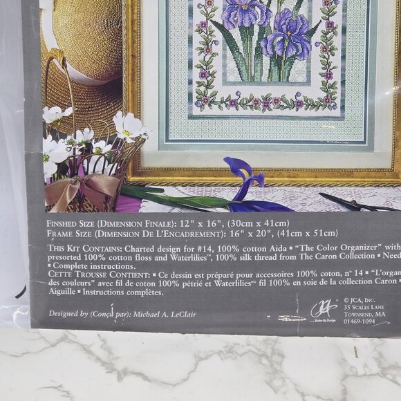 JCA Heritage Collection Elsa Williams IRIS MOSAIC Counted Cross Stitch Kit 03218 - Picture 5 of 7